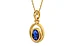 Gold Thailand Blue Sapphire Pendant Rare Quality (P12)