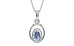 Sterling Silver Ceylon Blue Sapphire Pendant Fine Quality (P12)