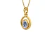 Gold Ceylon Blue Sapphire Pendant Fine Quality (P12)