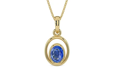 Ashtadhatu Ceylon Blue Sapphire Pendant Limited Quality (P12)