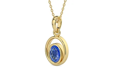 Ashtadhatu Ceylon Blue Sapphire Pendant Limited Quality (P12)