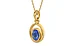 Gold Ceylon Blue Sapphire Pendant Limited Quality (P12)