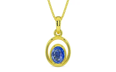 Panchdhatu Ceylon Blue Sapphire Pendant Limited Quality (P12)