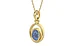 Ashtadhatu Ceylon Blue Sapphire Pendant Prime Quality (P12)