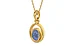 Gold Ceylon Blue Sapphire Pendant Prime Quality (P12)