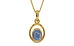 Gold Ceylon Blue Sapphire Pendant Prime Quality (P12)