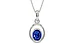 Sterling Silver Ceylon Blue Sapphire Pendant Rare Quality (P12)