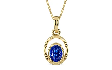 Ashtadhatu Ceylon Blue Sapphire Pendant Rare Quality (P12)