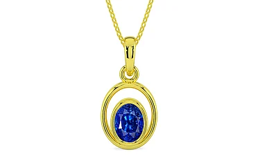 Panchdhatu Ceylon Blue Sapphire Pendant Rare Quality (P12)