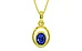 Panchdhatu Ceylon Blue Sapphire Pendant Rare Quality (P12)