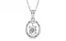 Sterling Silver Ceylon White Sapphire Pendant Limited Quality (P2)