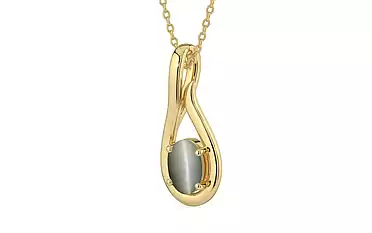 Ashtadhatu Cat's Eye Pendant Fine Quality (P9)