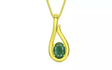 Panchdhatu Emerald Pendant Fine Quality (P9)
