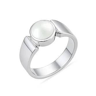 925 Sterling Silver Pearl (Moti) Ring for Him