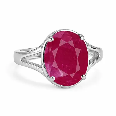 Elegant Craft 925 Silver Ruby Ratna Ladies’ Ring