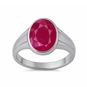 Stylish Ruby 925 Sterling Silver Ring for Women