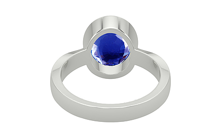 Sterling Silver Ceylon Blue Sapphire Ring Rare Quality (R9)