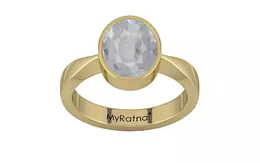 Ashtadhatu Ceylon White Sapphire Ring Fine Quality (R9)