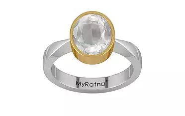 GoldCollet Ceylon White Sapphire Ring Limited Quality (R9)