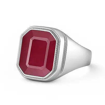 Luxury Handmade 925 Silver Ruby For Men
