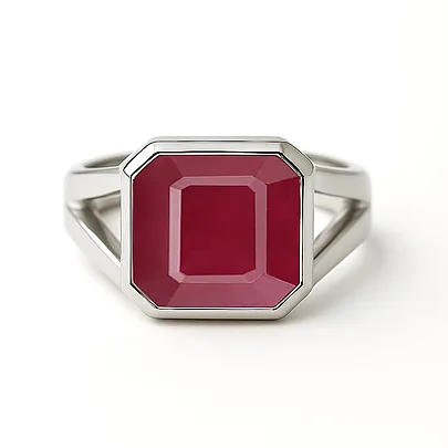 Traditional 925 Sterling Silver Ruby Ring for Men