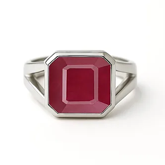 Traditional 925 Sterling Silver Ruby Ring for Men