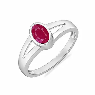 Authentic Vintage 925 Silver Ruby Men’s Ring