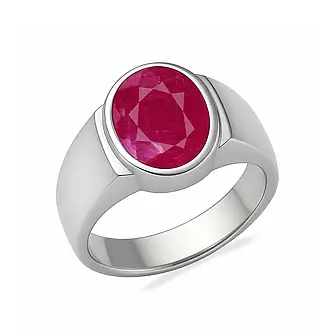 Premium 925 Sterling Silver Ruby Stone Men’s Ring