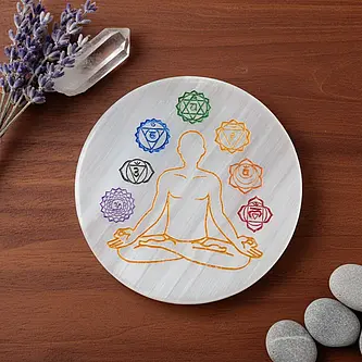 Round Selenite Crystal Charging Plate