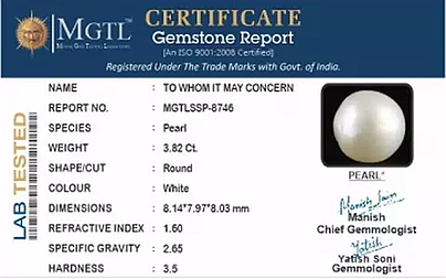 Keshi Pearl - 3.82 Carat Prime Quality  SSP-8746