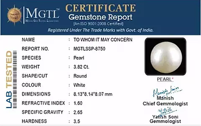 Keshi Pearl - 3.82 Carat Prime Quality  SSP-8750