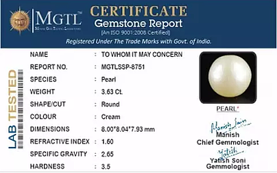 Keshi Pearl - 3.63 Carat Prime Quality  SSP-8751