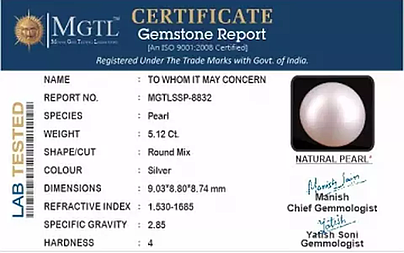 South Sea Pearl - 5.12 Carat Prime Quality  SSP-8832