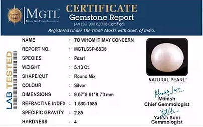 South Sea Pearl - 5.13 Carat Prime Quality  SSP-8836