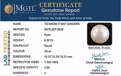 South Sea Pearl - 8.52 Carat Prime Quality  SSP-8838