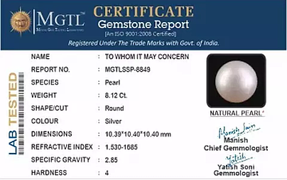 South Sea Pearl - 8.12 Carat Prime Quality  SSP-8849