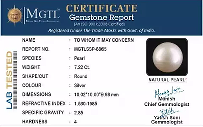 South Sea Pearl - 7.22 Carat Prime Quality  SSP-8865