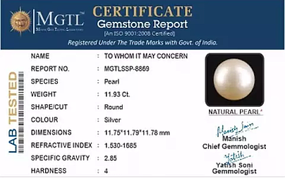 South Sea Pearl - 11.93 Carat Prime Quality  SSP-8869