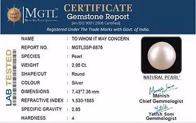 South Sea Pearl - 2.95 Carat Prime Quality  SSP-8876