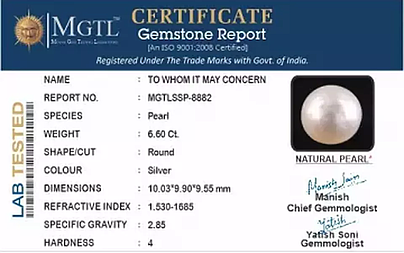 South Sea Pearl - 6.60 Carat Prime Quality  SSP-8882