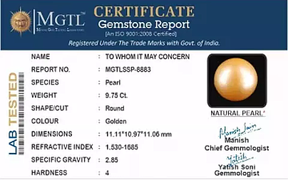 South Sea Pearl - 9.75 Carat Prime Quality  SSP-8883