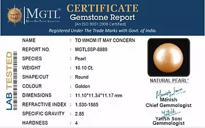 South Sea Pearl - 10.10 Carat Prime Quality  SSP-8889