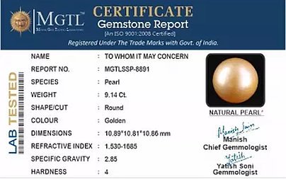 South Sea Pearl - 9.14 Carat Prime Quality  SSP-8891