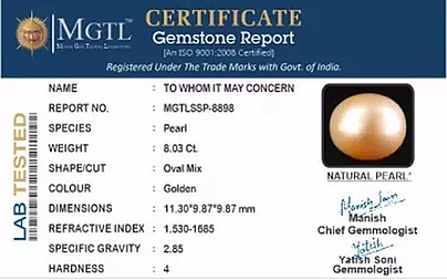 South Sea Pearl - 8.03 Carat Prime Quality  SSP-8898