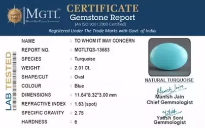 Arizona Turquoise - 2.01 Carat Limited Quality TQS-13683