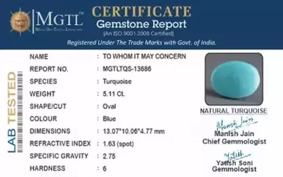 Arizona Turquoise - 5.11 Carat Limited Quality TQS-13686