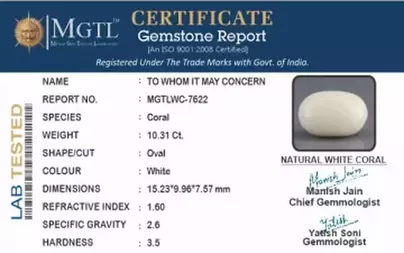  White Coral - 10.31 Carat Prime Quality WC-7622