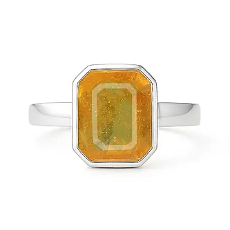 Stylish 925 Sterling Silver Yellow Sapphire For Female