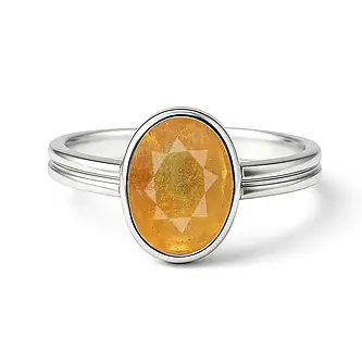 Timeless Sterling Silver Yellow Sapphire Women’s Ring